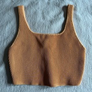 Aritzia: Babaton Sculpt Knit Tank in Orange size Medium